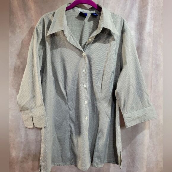 DCC Black and White Checkered Button Up Shirt - Picture 1 of 10